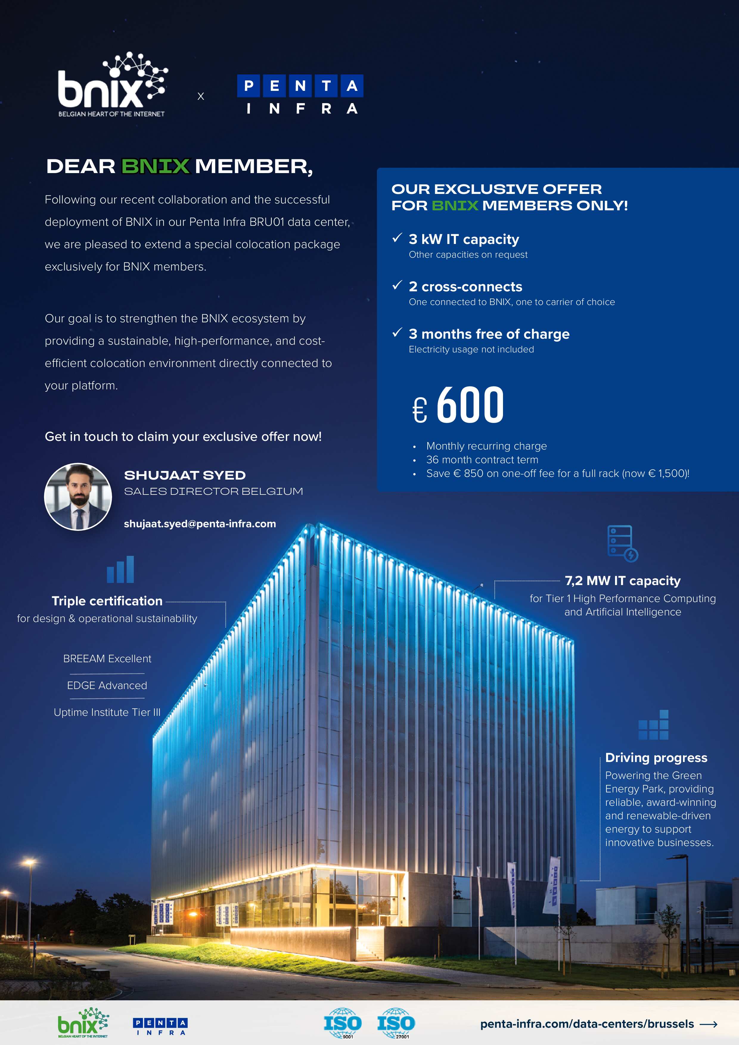 Foto datacenter en details welcome package